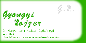 gyongyi mojzer business card